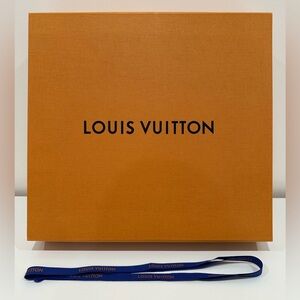 Louis Vuitton Orange Magnetic Large Size Box| 14.75x14x3.5 inches & Ribbon